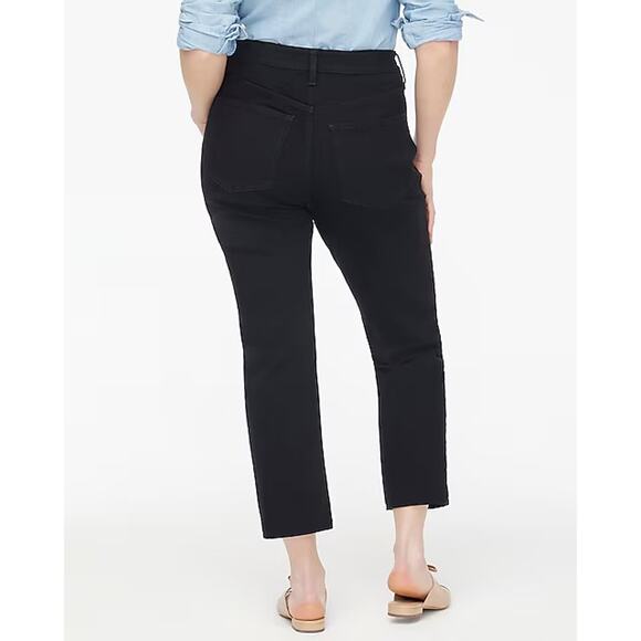 NWT J.Crew Factory Petite Curvy Stretch Essential Straight Jean Black 35 Petite - Picture 2 of 11